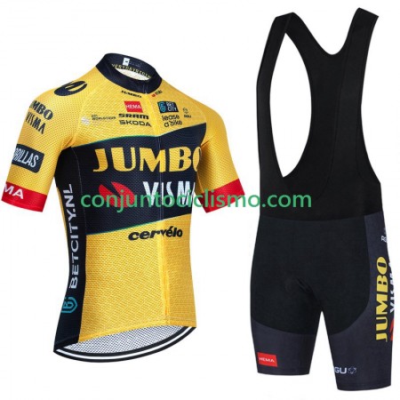 Conjunto Maillot + Culotte Corto con tirantes Jumbo Visma 2023